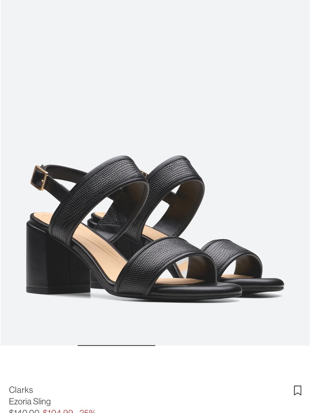 Clarks Ezoria sling Block Heel Sandals size 7